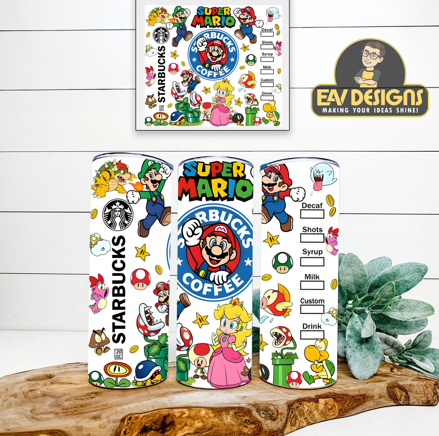 Super Mario Bros Skinny Tumbler